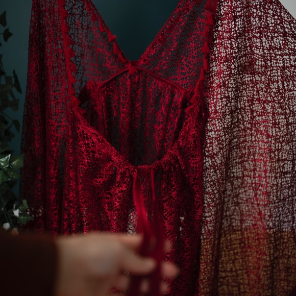 Red Lace Gown - Picture 2 of 3